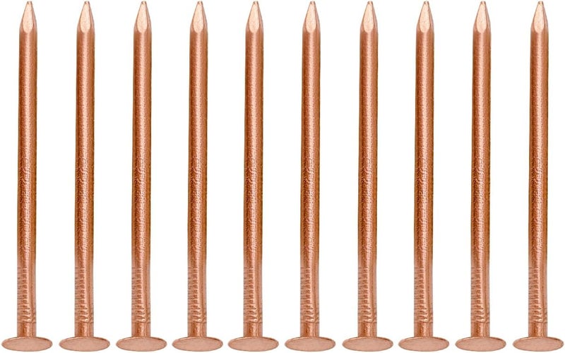 YuJingKey 4 Inch Copper Nails, 10Pcs, 99.9% Pure Copper Nail for Roofing Finish, Furniture, Boat, Stump Remover, Industry, DIY - Image 1